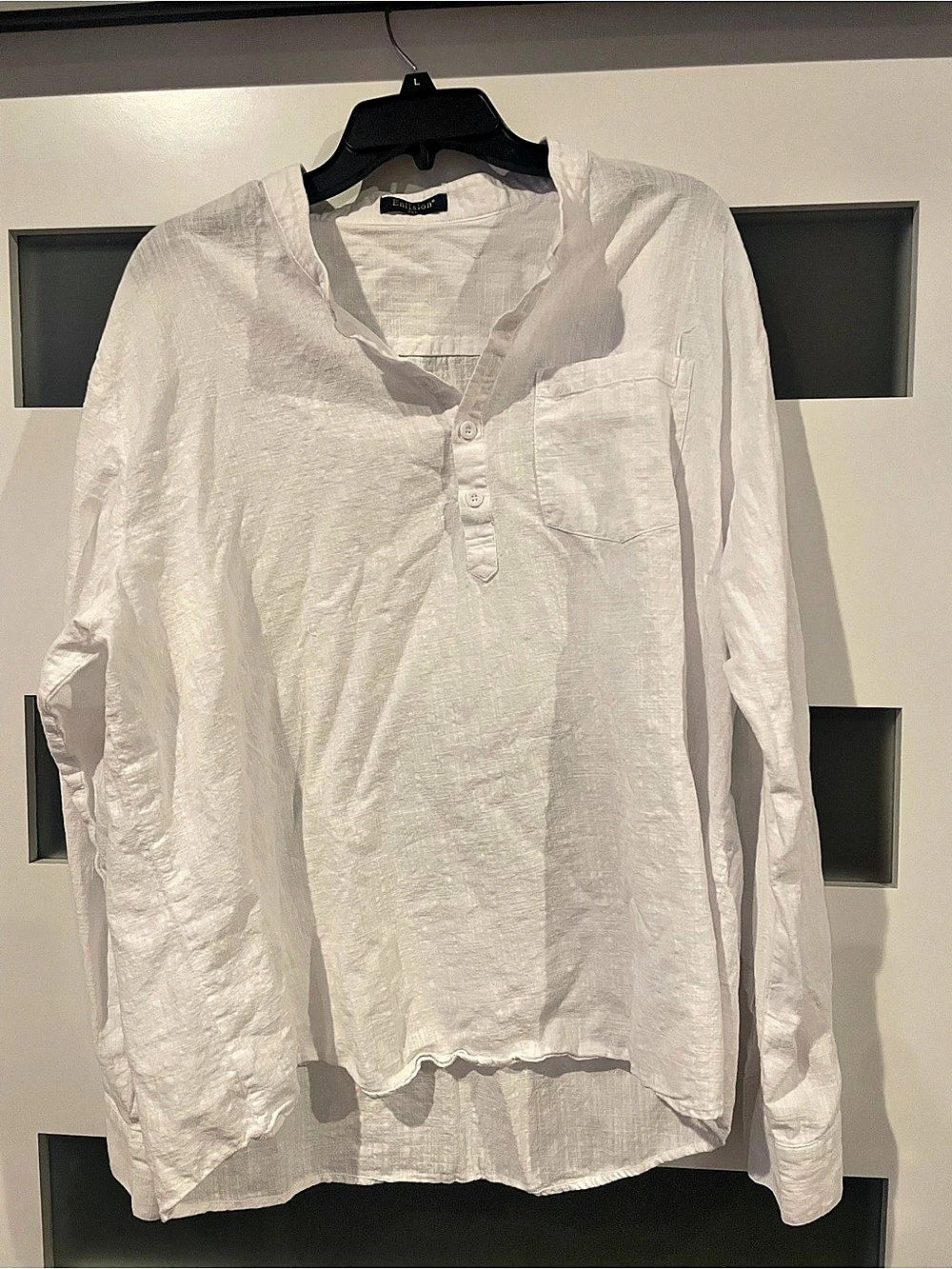 Enlision Cotton Linen Tunic White 2XL